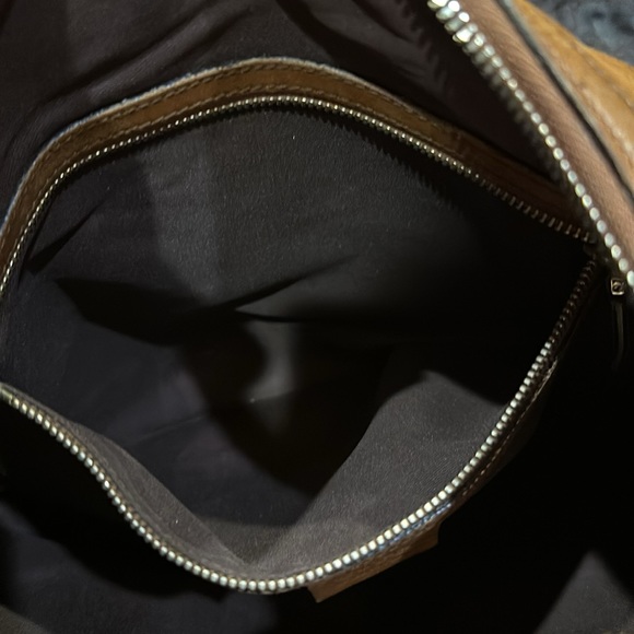 AUTHENTIC GUCCI TAN LEATHER HORSE BIT CHAIN HOBO STYLE HANDBAG PURSE & DUST BAG - Picture 7 of 16